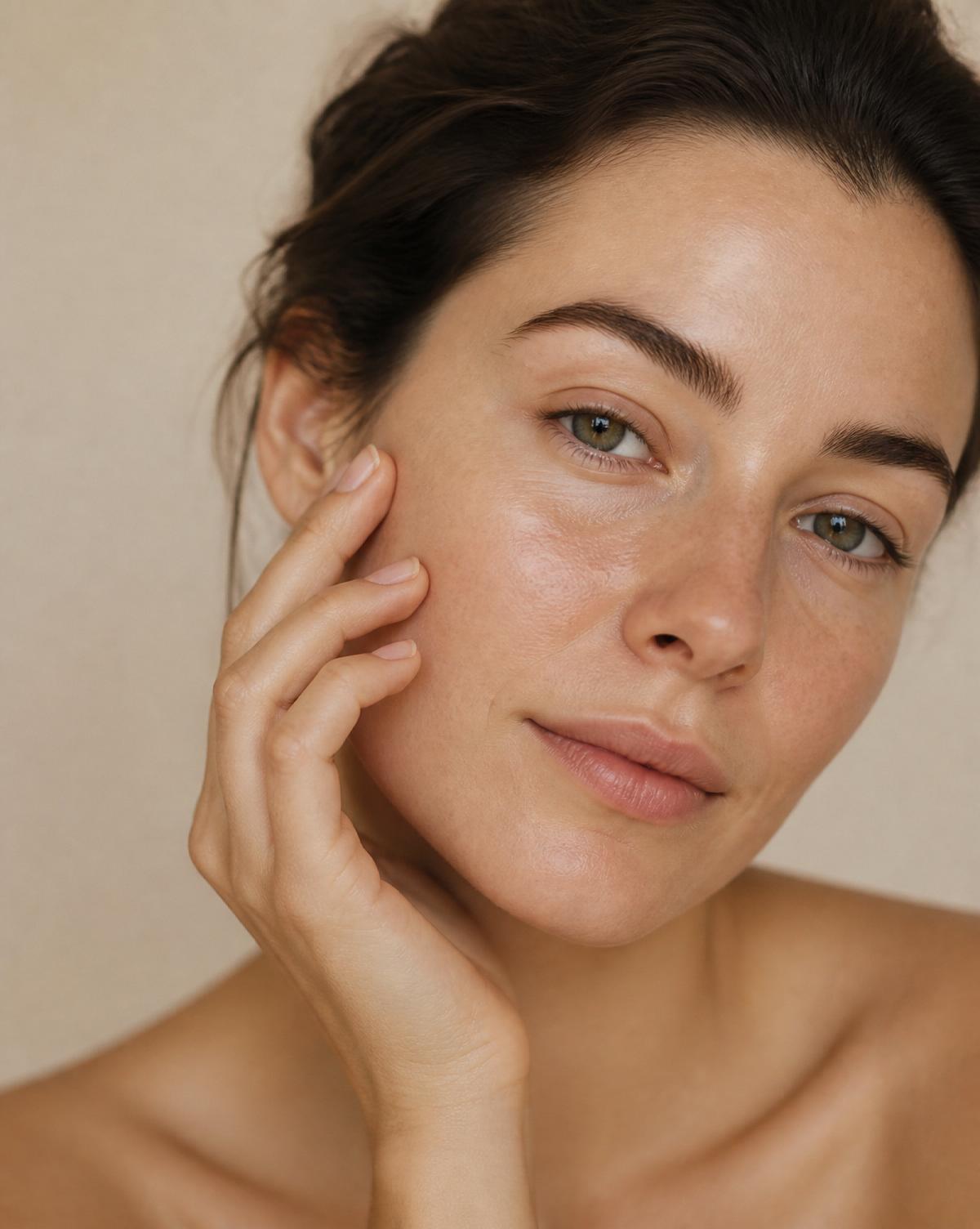 Portrait of clear, glowing skin